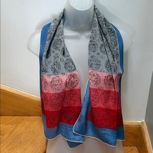 BG Creations Floral 1940’s All Silk Oblong Scarf